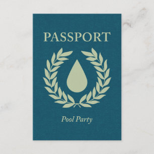 pool party passport invitation
