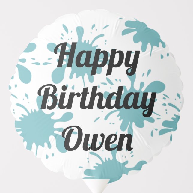 Pool Party Personalized Balloon (Front)