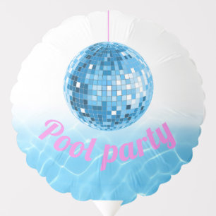pool party pink disco balloon
