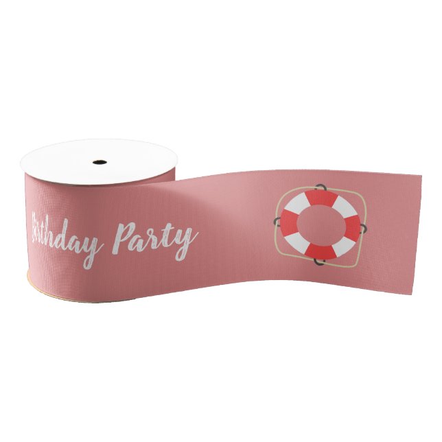 Pool Party Pink Gros Grain Ribbon (Spool)