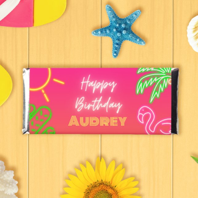 Pool Party Pink Yellow Neon Chocolate Bar (Creator Uploaded)
