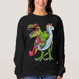 Pool Party Rex Dinosaur Unicorn Float Summer 1 Sweatshirt