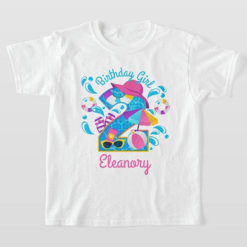 Pool Party Second Birthday Summer   T_Shirt