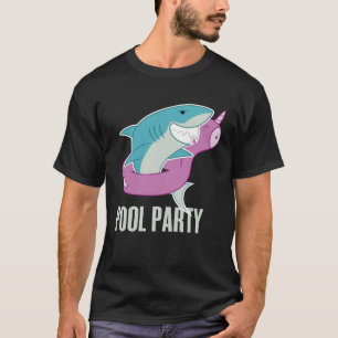 Pool Party  Shark Unicorn Fishing T-Shirt
