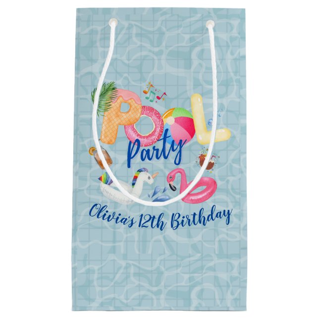 Pool Party  Small Gift Bag (Front)