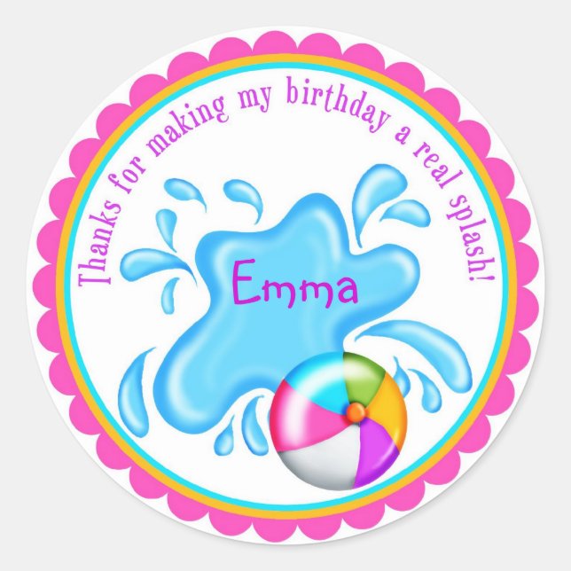 Pool Party  Stickers (Front)