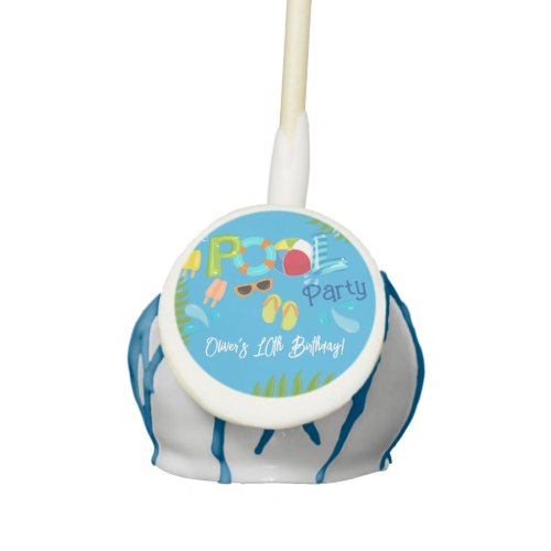 Pool Party Summer Boy Birthday Party Cake Pops