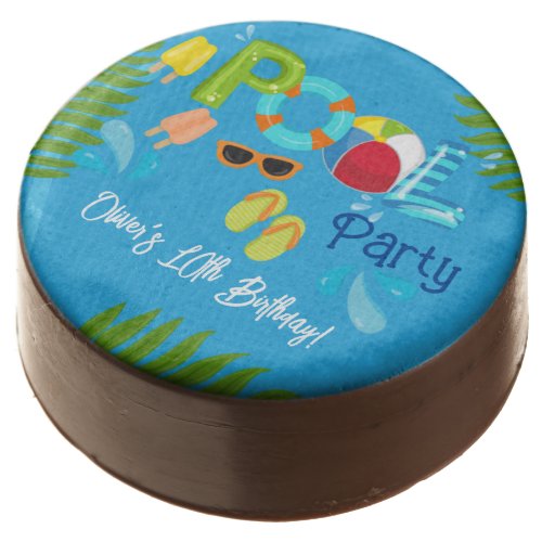 Pool Party Summer Boy Birthday Party Chocolate Covered Oreo