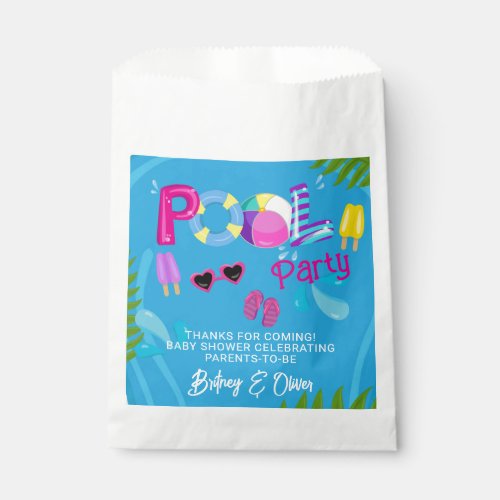 Pool Party Summer Girl Baby Shower Favor Bag