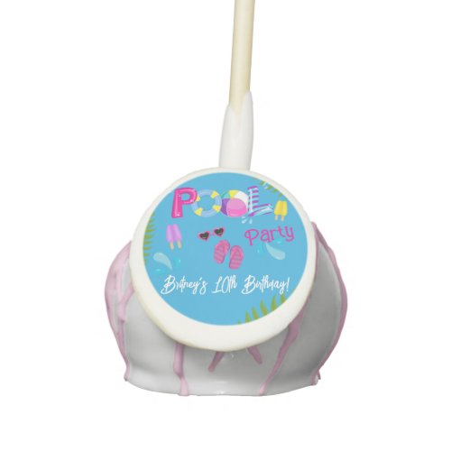 Pool Party Summer Girl Birthday Party Cake Pops
