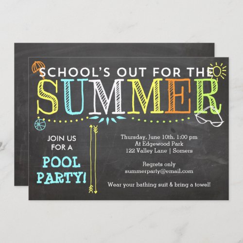 Pool Party Summer Invitation_Schools Out Invitation