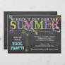 Pool Party Summer Invitation-School's Out Neon Invitation