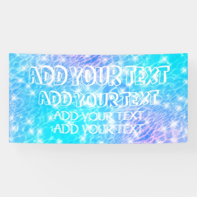 Pool party Summer party Beach party water ripples  Banner (Horizontal)