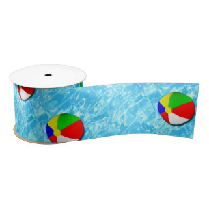 Pool Party Swimming Gift Satin Ribbon