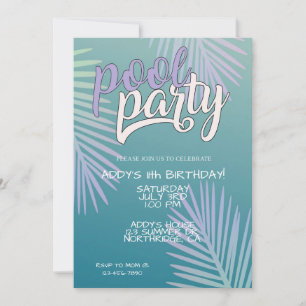 POOL PARTY, TROPICAL PARTY, BIRTHDAY
