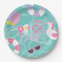 Pool party Unicorn Pink and Purple Birthday