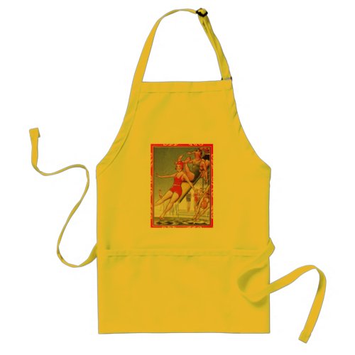 Pool Party Vintage Swimming Summer Adult Apron
