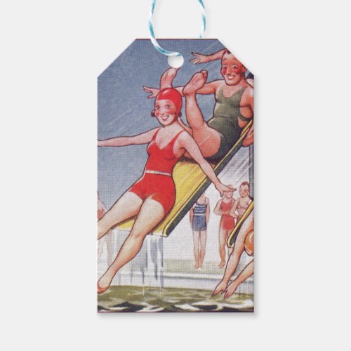 Pool Party Vintage Swimming Summer Gift Tags