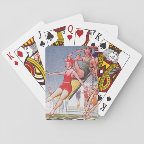 Pool Party Vintage Swimming Summer Poker Cards