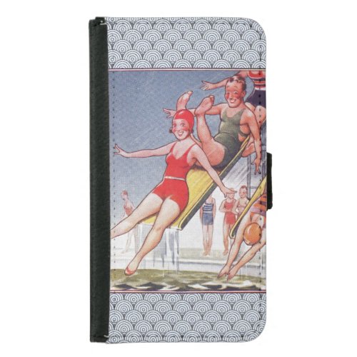 Pool Party Vintage Swimming Summer Samsung Galaxy S5 Wallet Case
