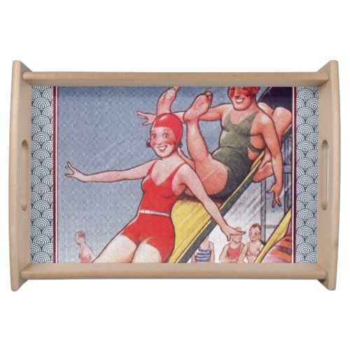 Pool Party Vintage Swimming Summer Serving Tray