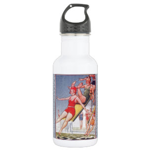 Pool Party Vintage Swimming Summer Water Bottle