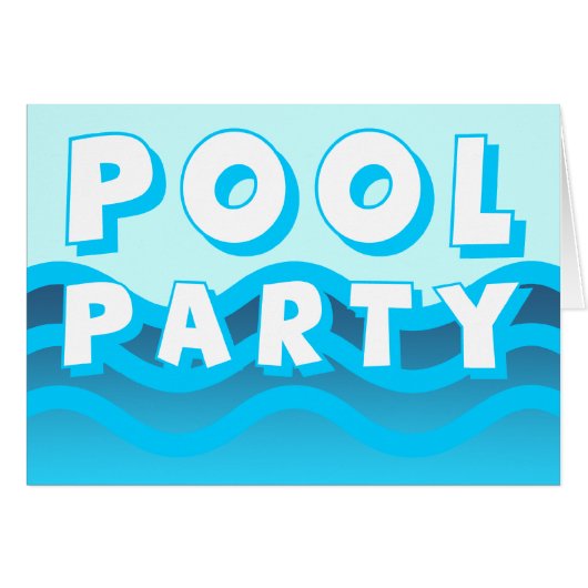 pool party waves cards (Front Horizontal)