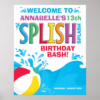 Pool Party Welcome Sign