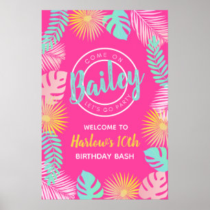 Pool Party Welcome Sign Pool Party Sign