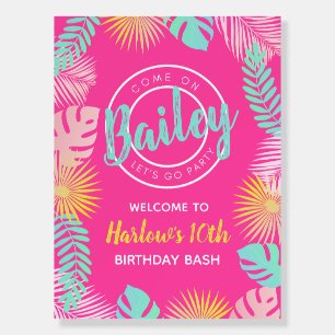 Pool Party Welcome Sign   Pool Party Sign