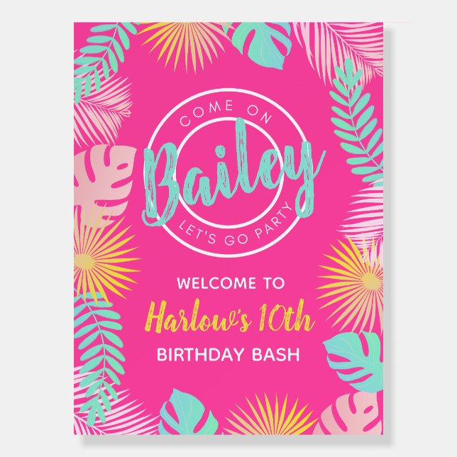 Pool Party Welcome Sign | Pool Party Sign (Front)