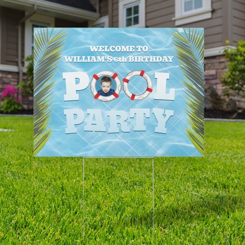 Pool Party Yard Sign _ Birthday Celebration Decor