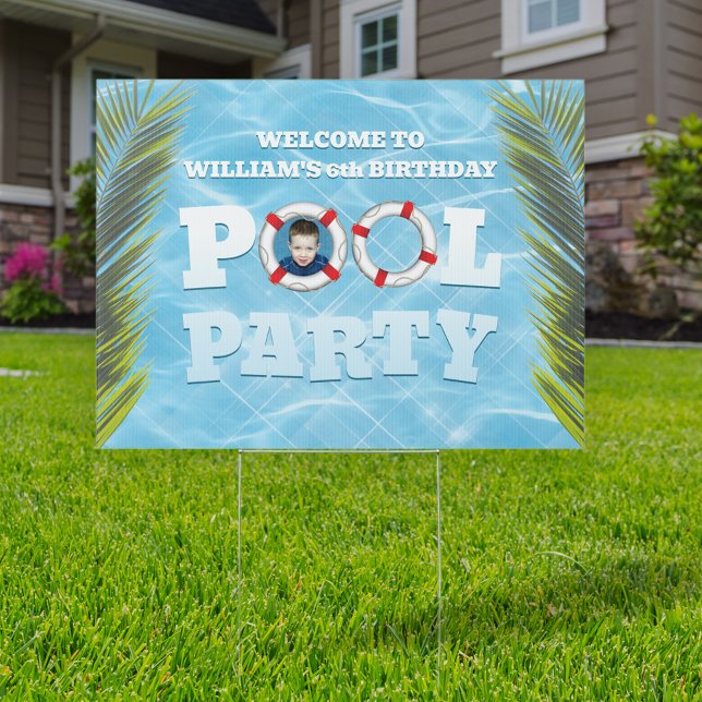 Pool Party Yard Sign - Birthday Celebration Decor (Creator Uploaded)