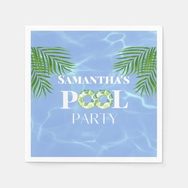 Pool Paty Paper Napkin (Front)