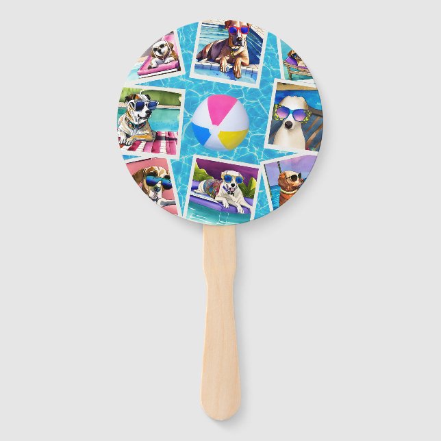 Pool Pawty Hand Fan (Front)