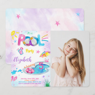 Pool Photo Invitation