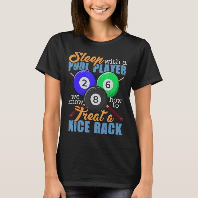 Pool Player Gif Billard 8 Ball T-Shirt (Front)