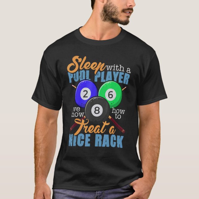 Pool Player Gif Billard 8 Ball T-Shirt (Front)