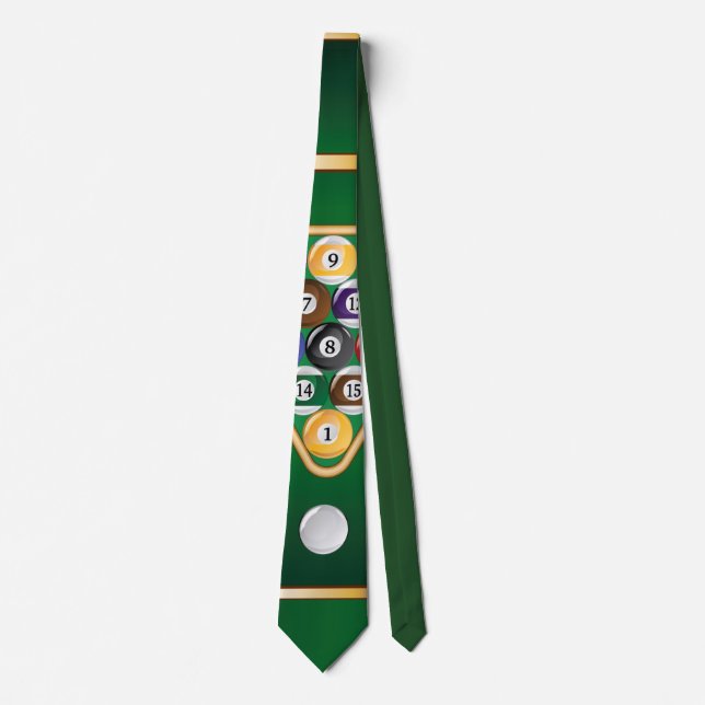 Pool Player  Neck Tie (Front)