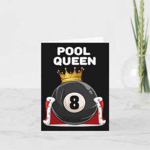 Pool Queen Girls Pool Womens Billiards Pool Card