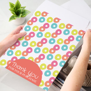 Pool Rings Pattern Color Thank You Business Envelope Mailers