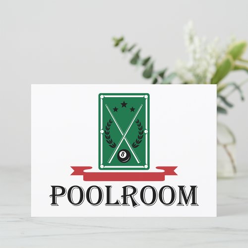 Pool Room Invitations