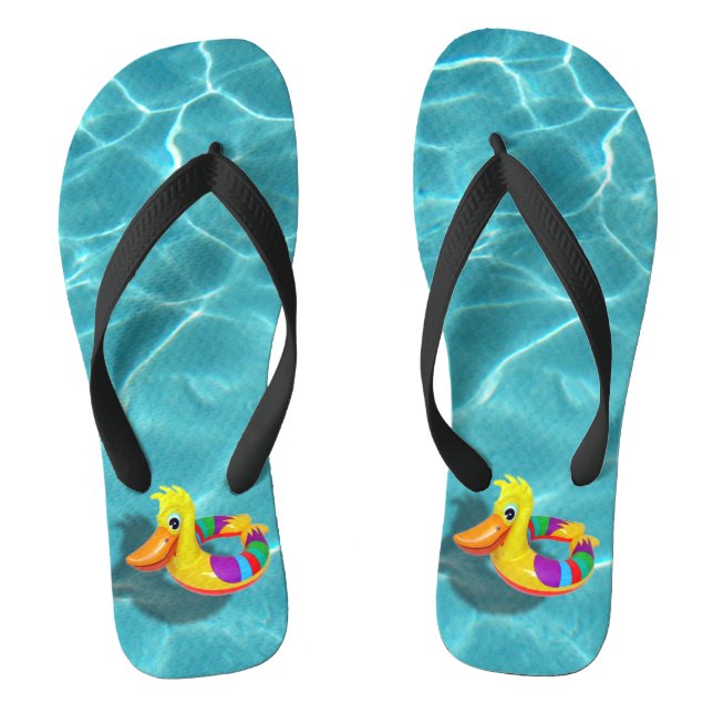 Pool Rubber Ducky Flip Flops (Footbed)
