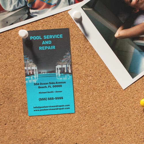Pool Service and Repair  Business Card