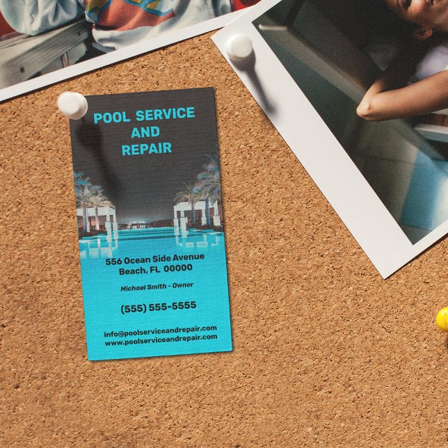 Pool Service and Repair  Business Card (Creator Uploaded)