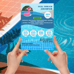 Pool Service and Repair Flyer<br><div class="desc">Designed for the pool service and repair business and business owners. This fully customizable flyer is a great way to market and advertise your pool service business.   Add your company logo is you wish.  By 1Bizchoice (rights reserved).</div>