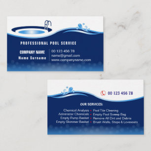 Pool service business card
