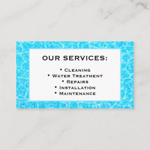 Pool Service Business Card Template
