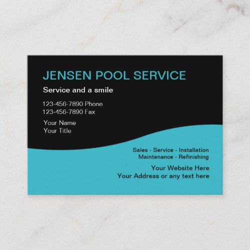 Pool Service Business Cards