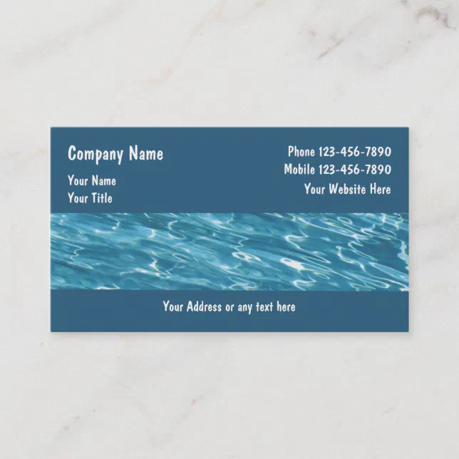 Pool Service Business Cards Zazzle